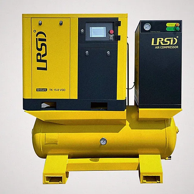 20Hp 230V Rotary Screw Air Compressor 81CFM 3-Ph Air Dryer 80 Gal ASME Tank