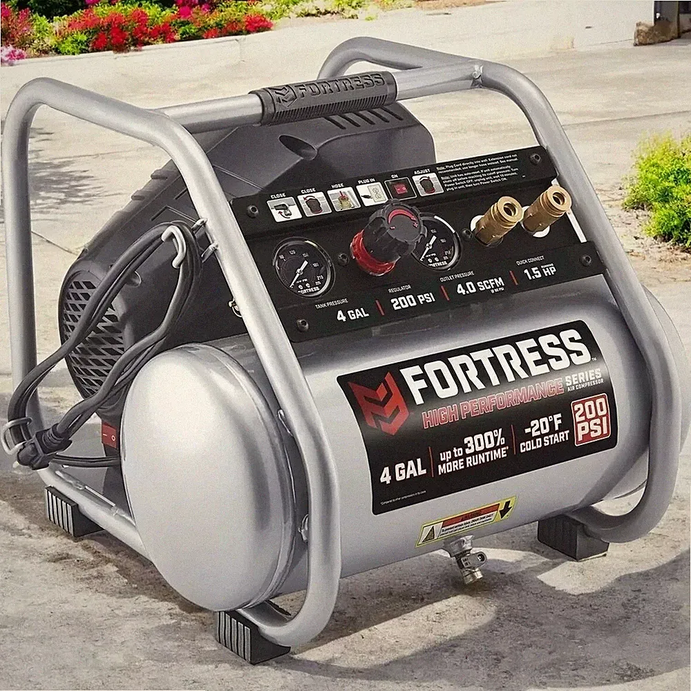 4 Gallon Jobsite Air Compressor 200 PSI High Performance Oil Free Air Compressor