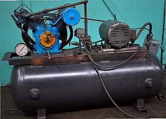 DRESSER 5 HP TWO-STAGE 80 GALLON HORIZONTAL AIR COMPRESSOR