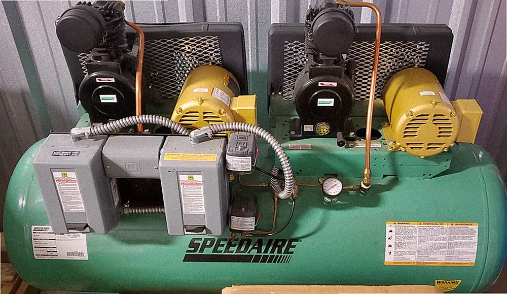 Speedaire 5Z700C 80 Gallon Horizontal Tank Two - 1.5hp Motors Air Compressor