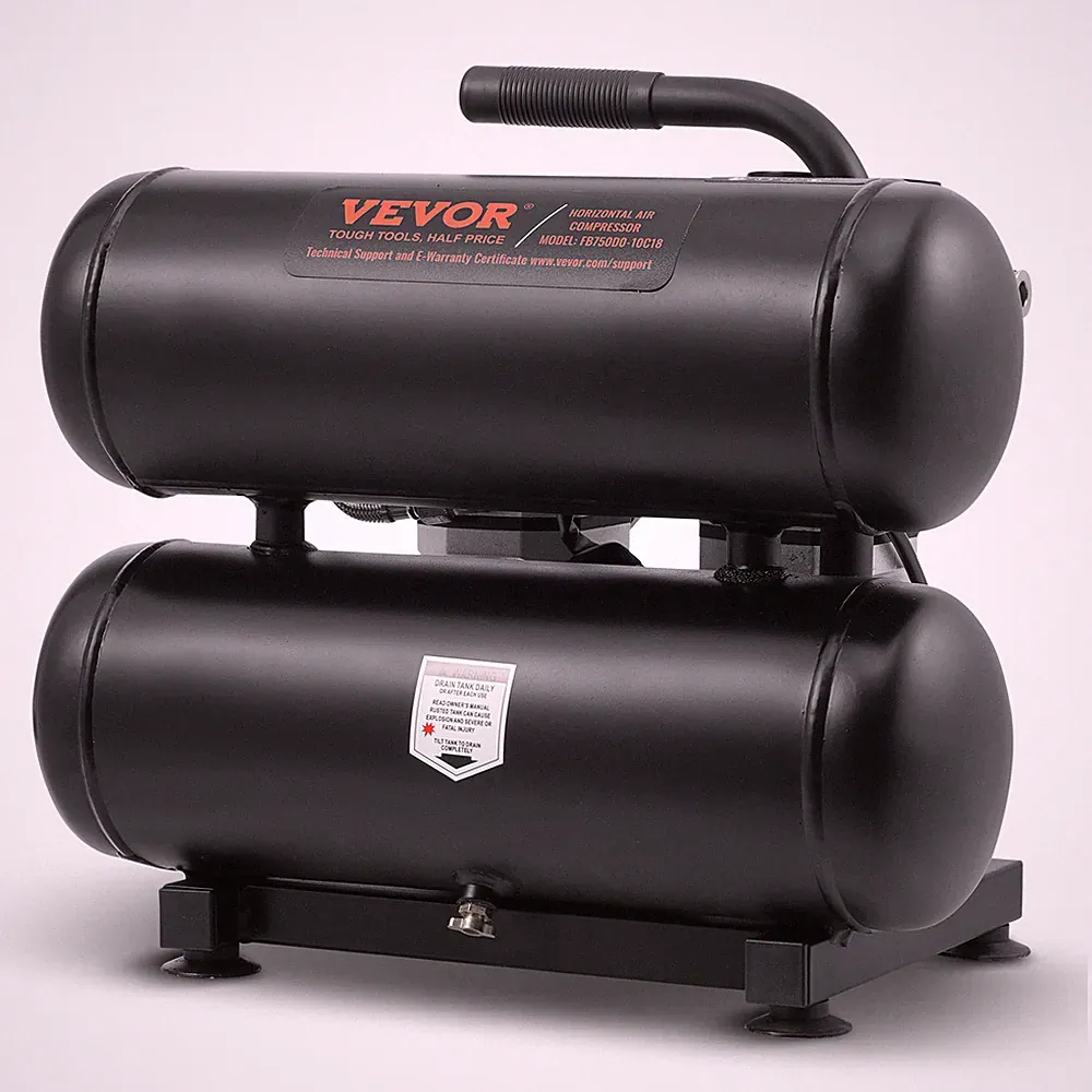 VEVOR Air Compressor Compact Portable Oil Free Compressor 4.6 Gallon 90 PSI